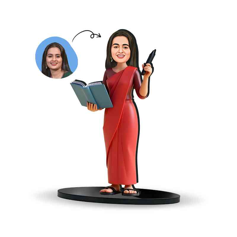 Teacher with saree